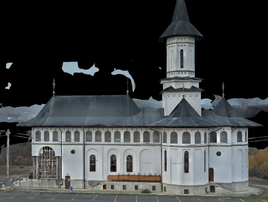 Preț Topografie: Model 3D Al Unei Biserici Din Fotogrametrie