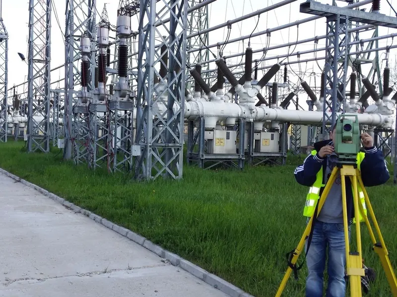 Stația electrică București Sud — topografie inginerească, măsurători cu stația totală și GNSS — Map Design