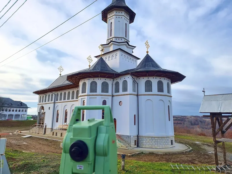 Biserica, Dobrești — fotogrametrie cu drona și model 3D, măsurători cu stația totală și GNSS — Map Design